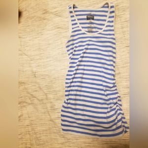 Old Navy maternity blue and white striped tank